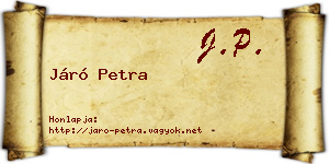 Járó Petra névjegykártya